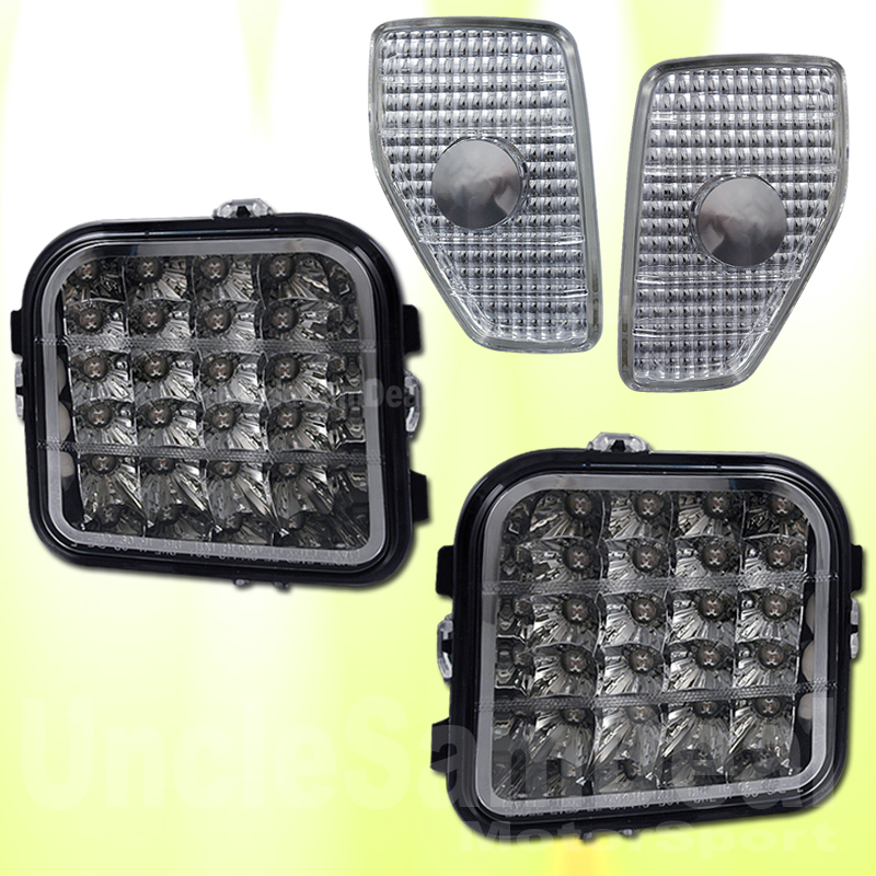 HUMMER H3 CLEAR LENS AMBER LED TURN SIGNAL LIGHTS WITH CORNER SIDE