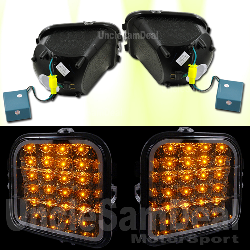 HUMMER H3 CLEAR LENS AMBER LED TURN SIGNAL LIGHTS WITH CORNER SIDE